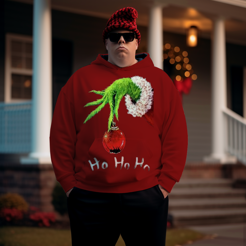 Men's Tales from The Crypt Plus Size Hoodie Christmas grinch