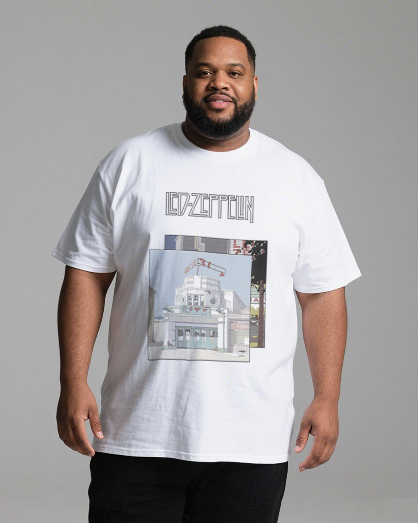 Men's Cotton Letter Print Short Sleeve T-Shirt (Spring/Summer)