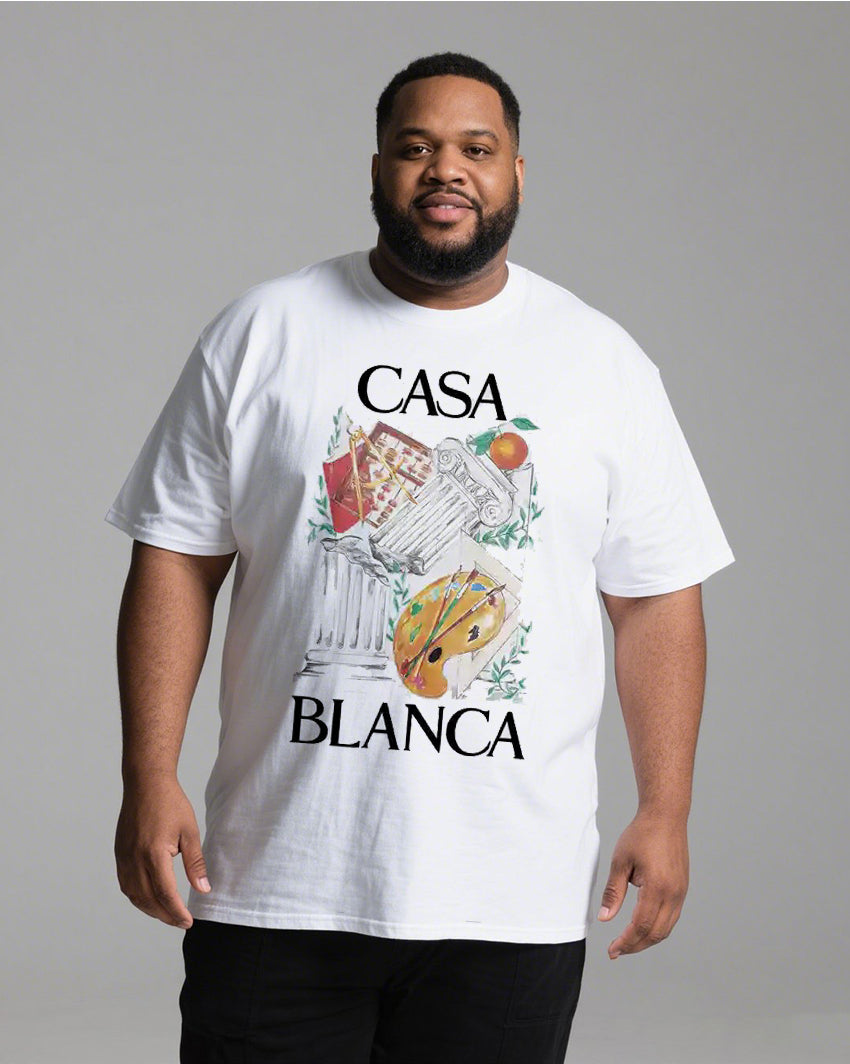 Plus Size Casual Crew Neck 100% Soft Cotton Summer T-Shirt