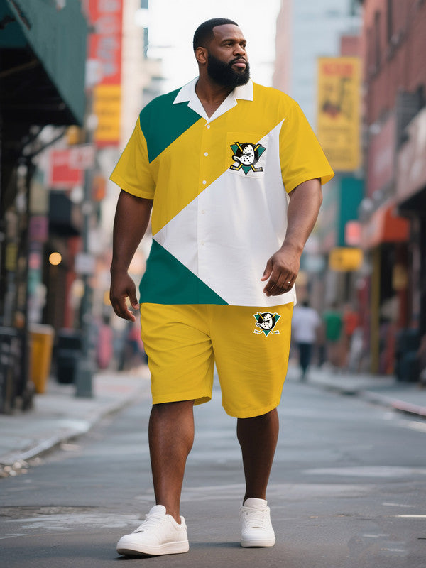 Men's Oversized Island Sport Coastal Tee and Shorts Combo