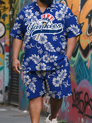 Husky Men's Aloha Ocean Athletic Short-Sleeve Ensemble