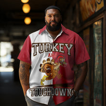 Load image into Gallery viewer, Thanksgiving Funny Turkey  Men&#39;s Plus Size Short Sleeve Shirt