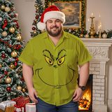 Simple Casual Christmas Shirt with Plus Size Options for Men