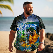 Load image into Gallery viewer, Men&#39;s Comfortable Hawaiian Coconut Tree Seaside Print Plus Size Short Sleeve Shirt