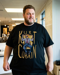 Large size summer casual comfortable printed 100% pure cotton T-shirt