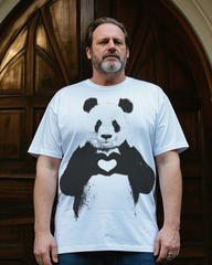 Men's Cotton Letter Print Short Sleeve T-Shirt (Spring/Summer)