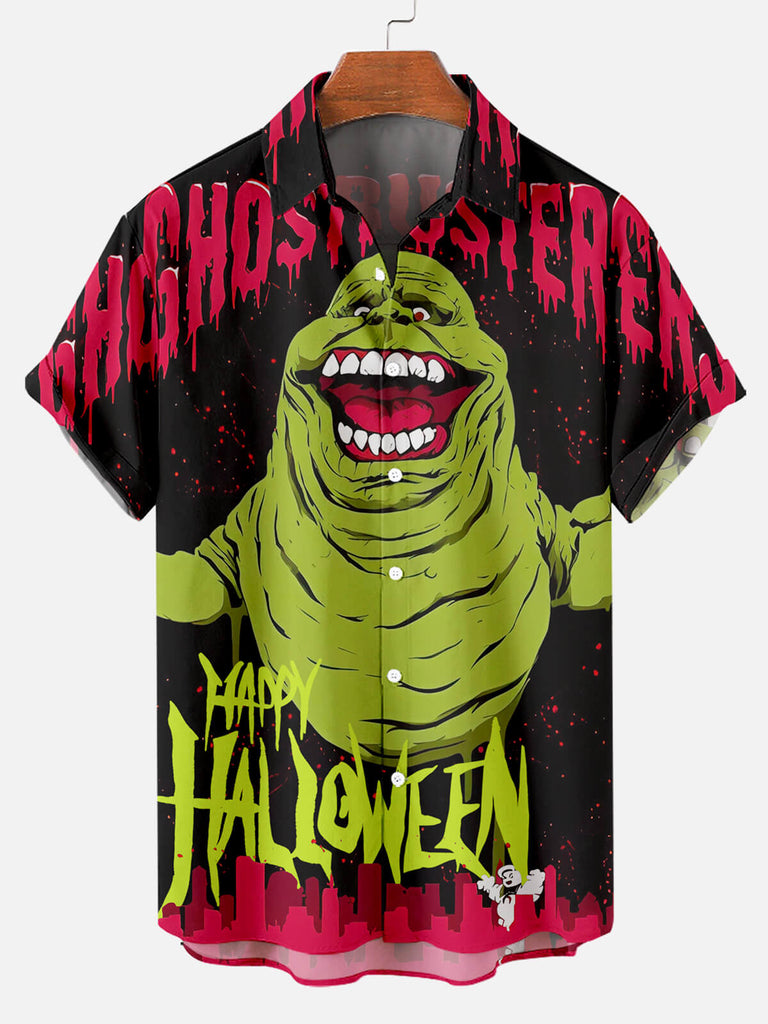 Halloween Movie Monster Graphic Men's Short Sleeve Shirt