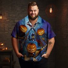 Load image into Gallery viewer, Halloween Pumpkin Head Musical Short Sleeve Shirt