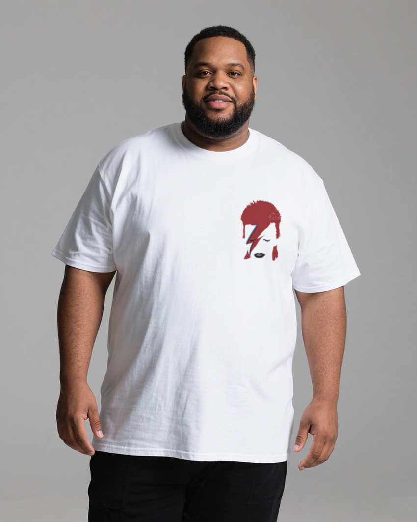 Plus-Size Men's Summer Casual Short-Sleeve Printed T-Shirt – Soft & Skin-Friendly