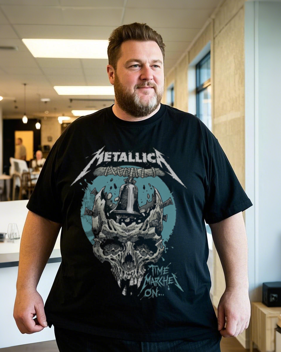 Breathable Plus Size T-Shirt - Flowy Loose Fit Cotton Top with Trendy Prints for Summer