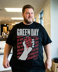 :Men's Oversized Graphic T-Shirt 100% Soft Cotton Summer T-Shirt | Plus Size Casual V-Neck Top