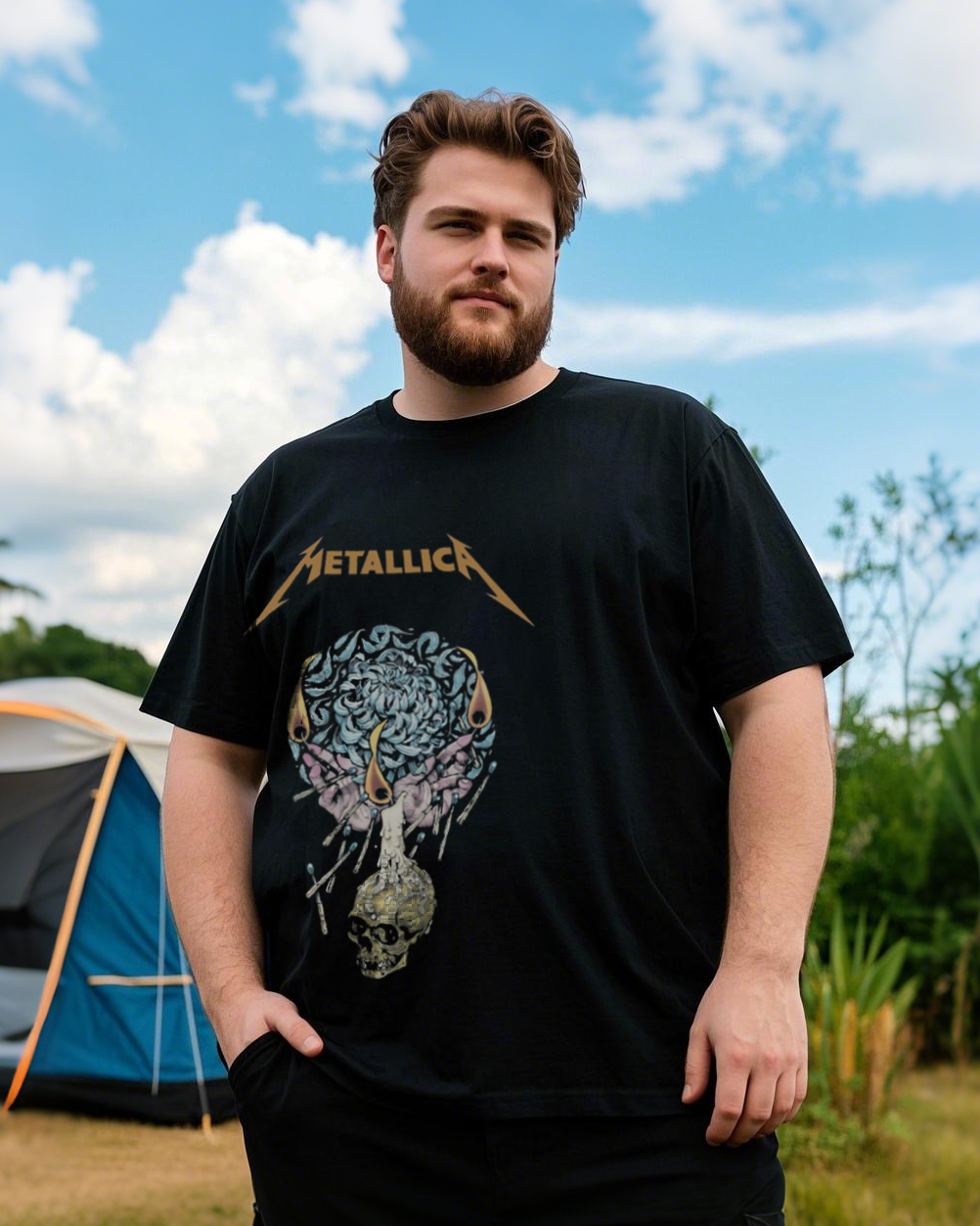 Men's Short Sleeve T-Shirt - Summer Loose Fit Heavyweight Cotton Tee