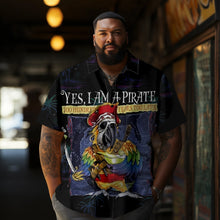 Load image into Gallery viewer, Comfortable Hawaiian Pirate Printed Men&#39;s Plus Size  Short Sleeve Shirt