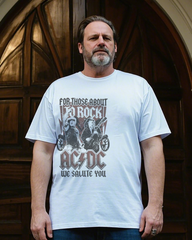 Breathable Plus Size T-Shirt - Flowy Loose Fit Cotton Top with Trendy Prints for Summer