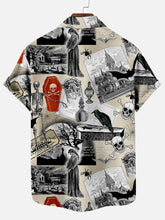 Load image into Gallery viewer, Halloween Vintage Poster Graphic Men&#39;s Short Sleeve Shirt