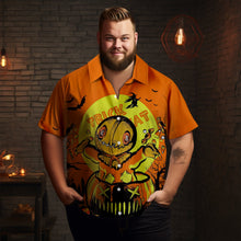 Load image into Gallery viewer, Halloween Trick or Treat Pumpkin Print Men&#39;s Short Sleeve Shirt