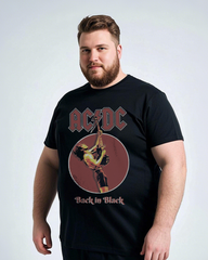 Plus Size men's Printed T-Shirt | 100% Cotton | Summer Casual Tee