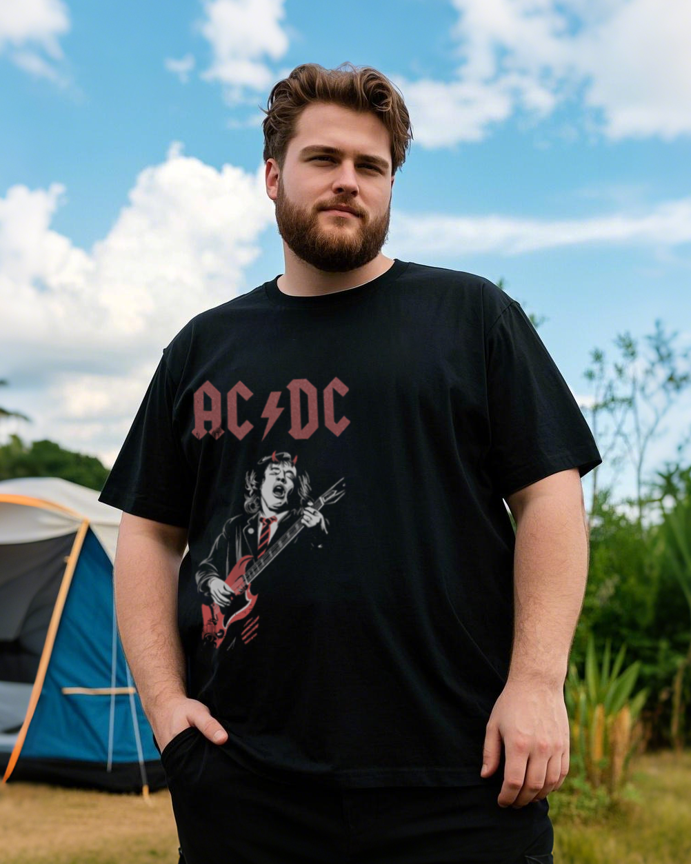 Men's Oversized Black Cotton T-Shirt – Breathable Summer Essential Tee