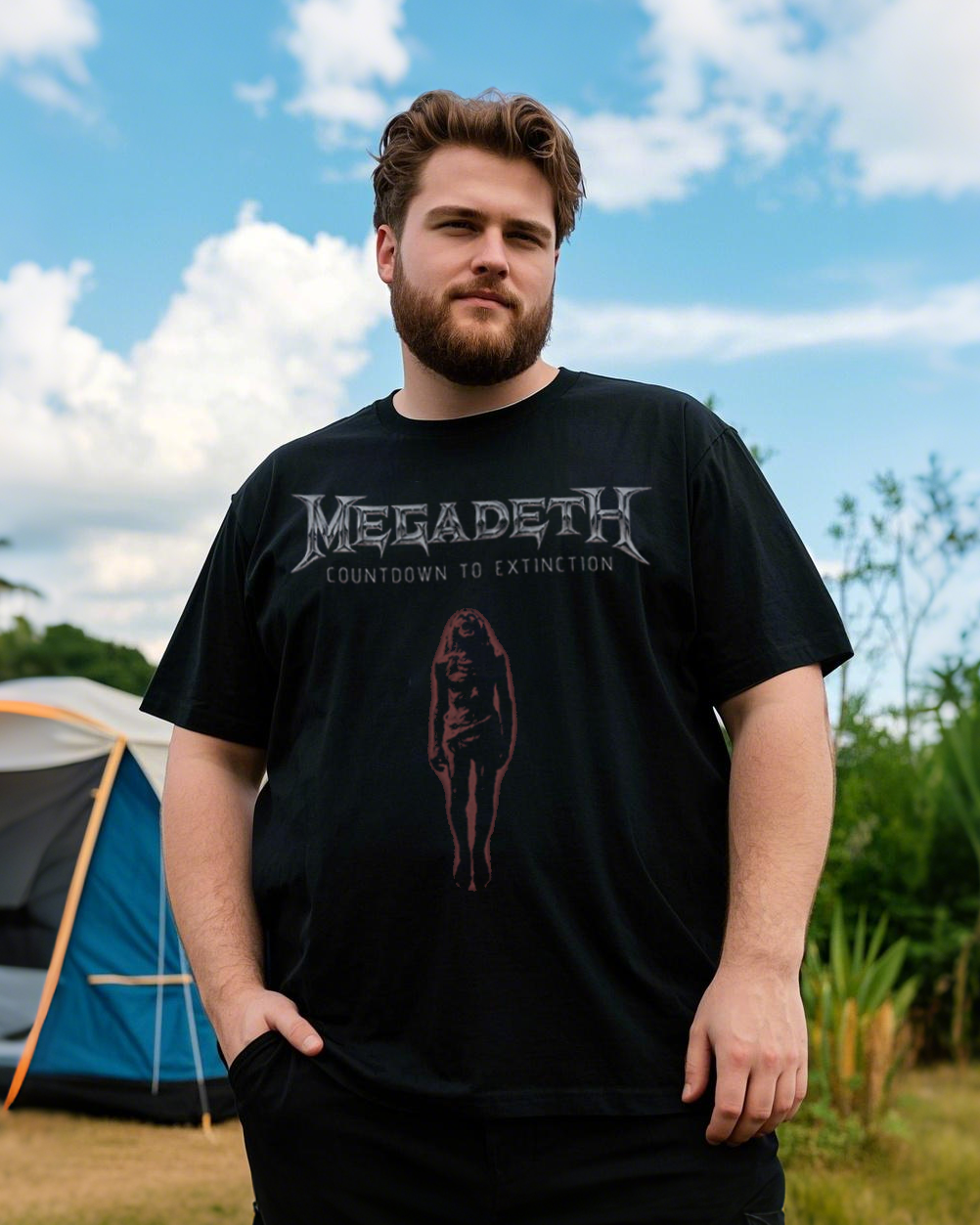 Men's Black Oversized T-Shirt – Lightweight Summer Graphic Tee, Breathable Cotton Loose Fit (Plus Size)