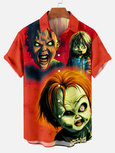 Load image into Gallery viewer, Halloween Horror Movie Character Print Men&#39;s Short Sleeve Shirt