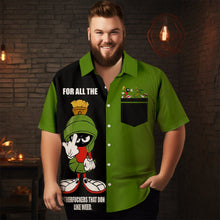 Load image into Gallery viewer, Men&#39;s Christmas Cartoon  illustration printed  Plus Size Short Sleeve Shirt