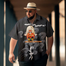 Load image into Gallery viewer, Men&#39;s Classic Yosemite Sam Print Plus Size Short Sleeve Shirt