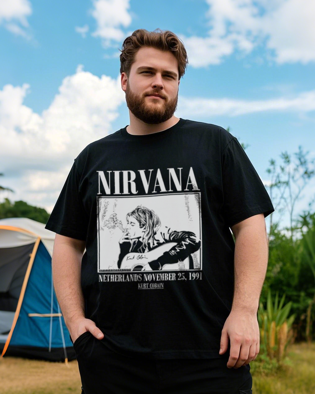 Men's Heavyweight Cotton Short Sleeve T-Shirt (Summer Loose Fit)