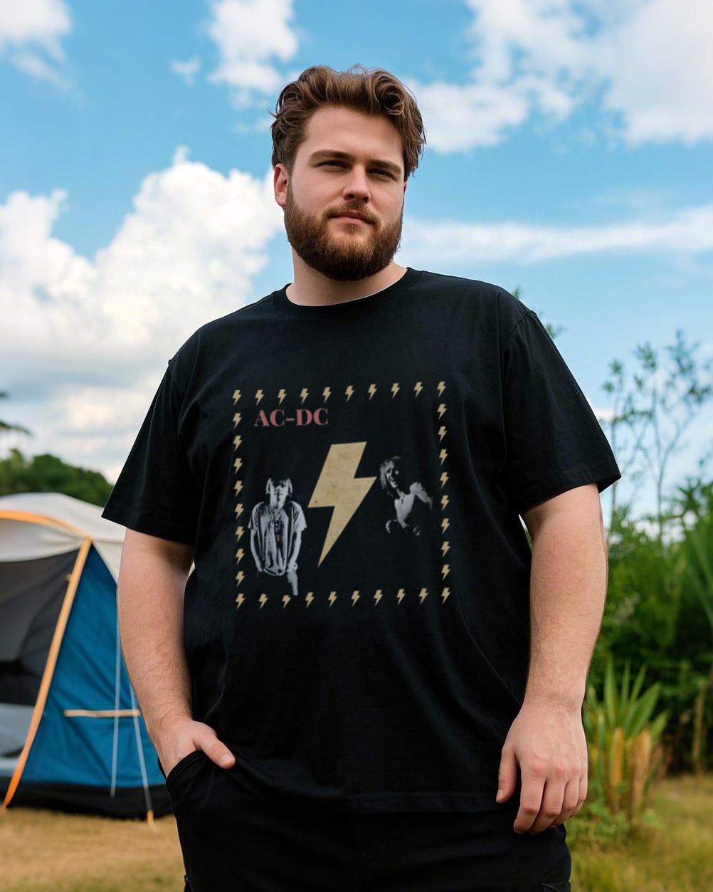 Men's Black Oversized T-Shirt – Lightweight Summer Graphic Tee, Breathable Cotton Loose Fit (Plus Size)