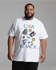 Men's Short Sleeve T-Shirt - Summer Loose Fit Heavyweight Cotton Tee