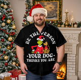 Simple Casual Christmas Shirt with Plus Size Options for Men