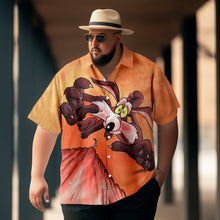 Load image into Gallery viewer, Men&#39;s Classic Cartoon Print Plus Size Short Sleeve Shirt