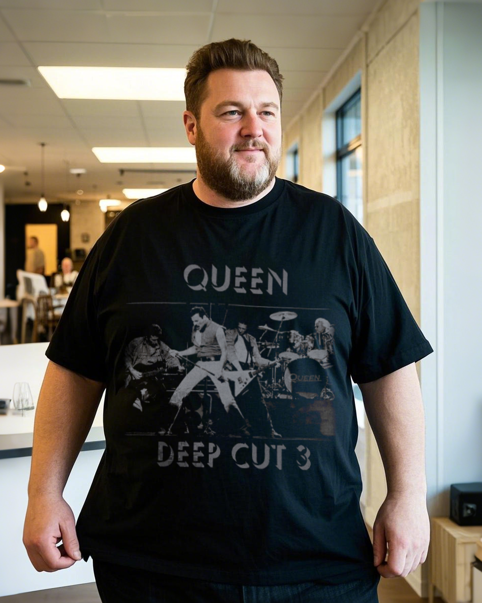 Men's Cotton Letter Print Short Sleeve T-Shirt (Spring/Summer)