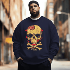 Funny Skeleton Men's Plus Size Sweatshirt