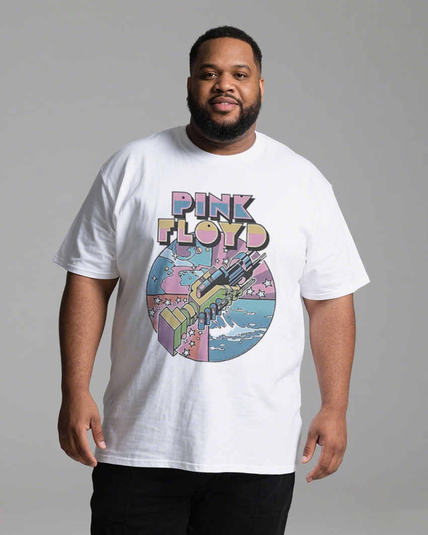 Breathable Plus Size T-Shirt - Flowy Loose Fit Cotton Top with Trendy Prints for Summer