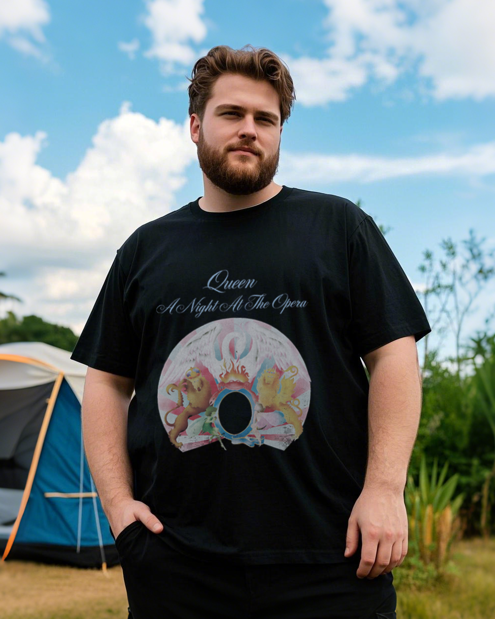 Summer Black Casual Short-Sleeve Printed T-Shirt (100% Breathable Cotton, Plus Size