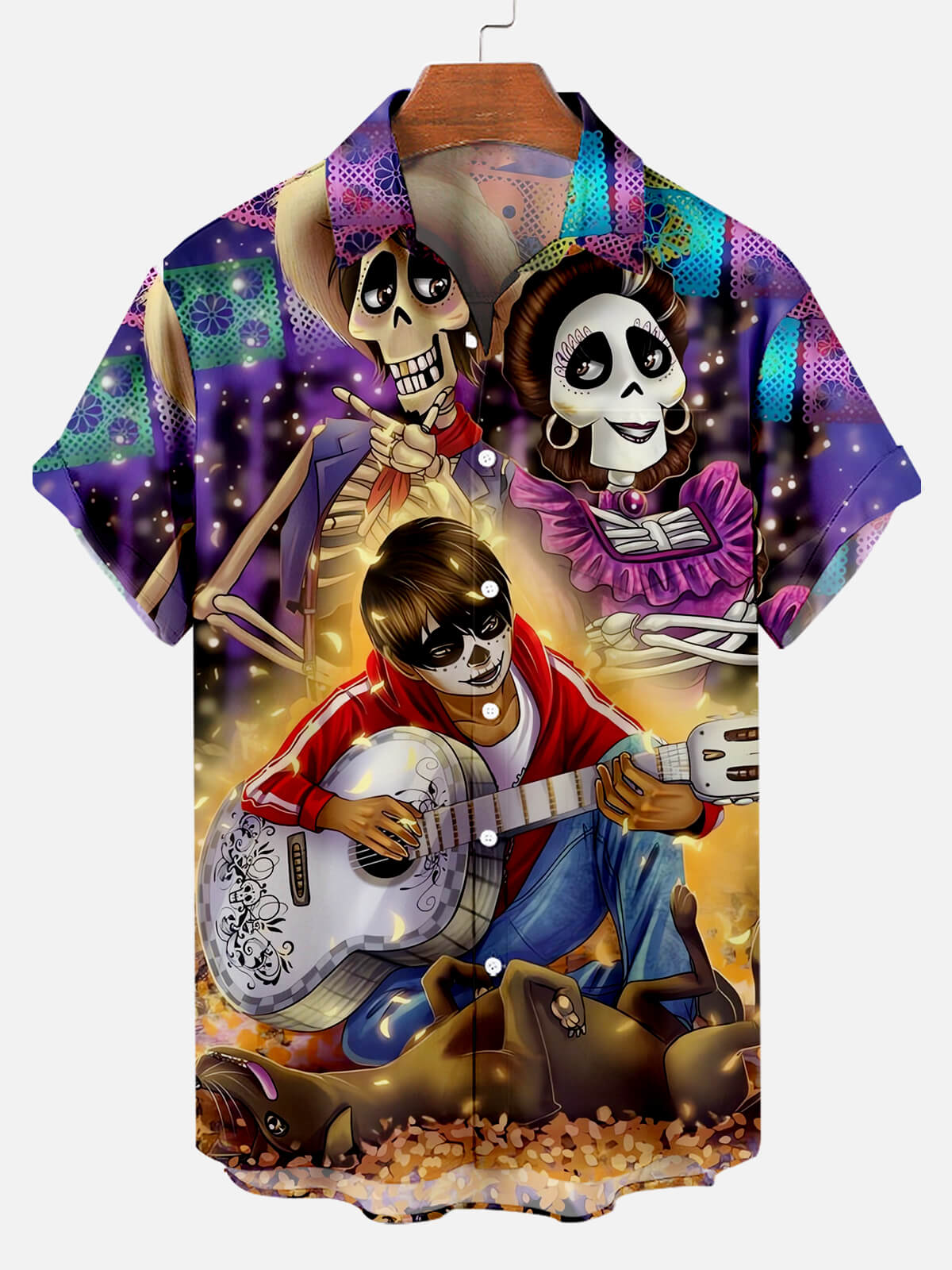 Halloween Movie Character Print Men's Short Sleeve Shirt