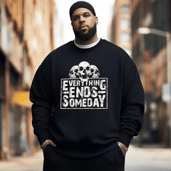 Funny Skeleton Men's Plus Size Sweatshirt