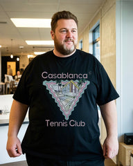 Men's Premium Cotton Embroidered Tee – Summer Casual Heavyweight Short-Sleeve T-Shirt