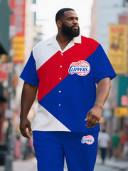 Big Men's Hawaiian Themed Athletic Sea Wear Set