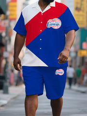 Big Men's Hawaiian Themed Athletic Sea Wear Set