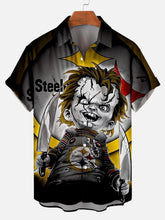 Load image into Gallery viewer, Halloween Movie Character Print Men&#39;s Short Sleeve Sports Shirt