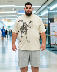 Plus Size men's Printed T-Shirt | 100% Cotton | Summer Casual Tee