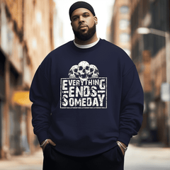 Funny Skeleton Men's Plus Size Sweatshirt