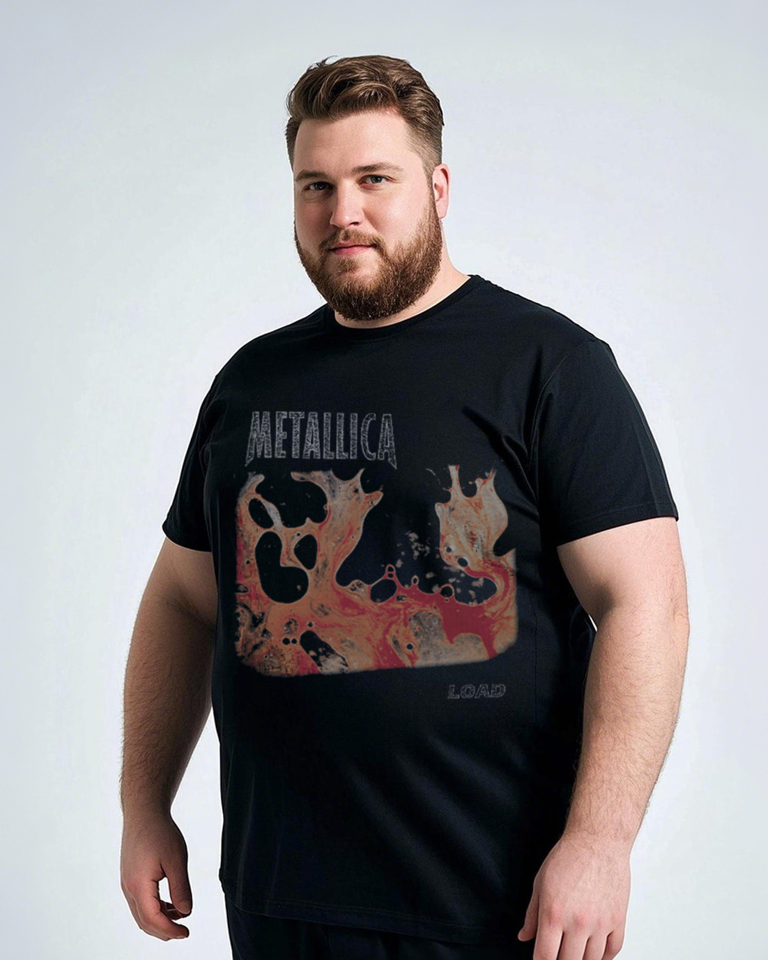 Men's Oversized Black Cotton T-Shirt – Breathable Summer Essential Tee