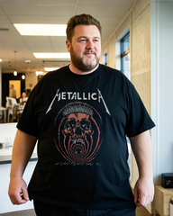 Plus Size Cotton T-Shirt  Summer Casual Short Sleeve Printed Tee (100% Breathable Cotton)