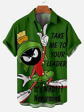 Load image into Gallery viewer, Men&#39;s Christmas Cartoon  printed  Plus Size Short Sleeve Shirt