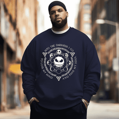 Halloween Jack Skellington zombie  Men's Plus Size Sweatshirt