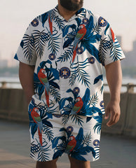Men's Vented Fit Hawaiian Ocean Breeze Athletic Set