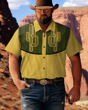 Load image into Gallery viewer, Men&#39;s Be a Cactus Cowboy Plus Size Short Sleeve Shirt