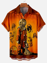 Load image into Gallery viewer, Halloween Horror Movie Monsters Trick or Treat Short Sleeve Shirt